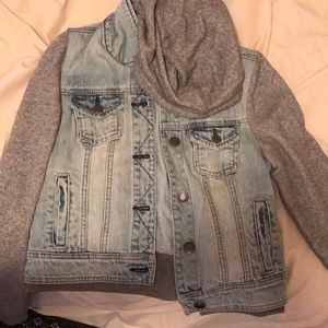 American eagle denim with cloth sleeves jacket